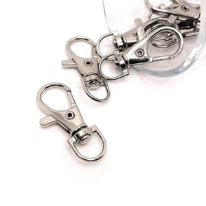 4, 20 or 50 pcs BULK Silver Swivel Lobster Claw Clasp - US Seller - AS637 - Picture 1 of 3
