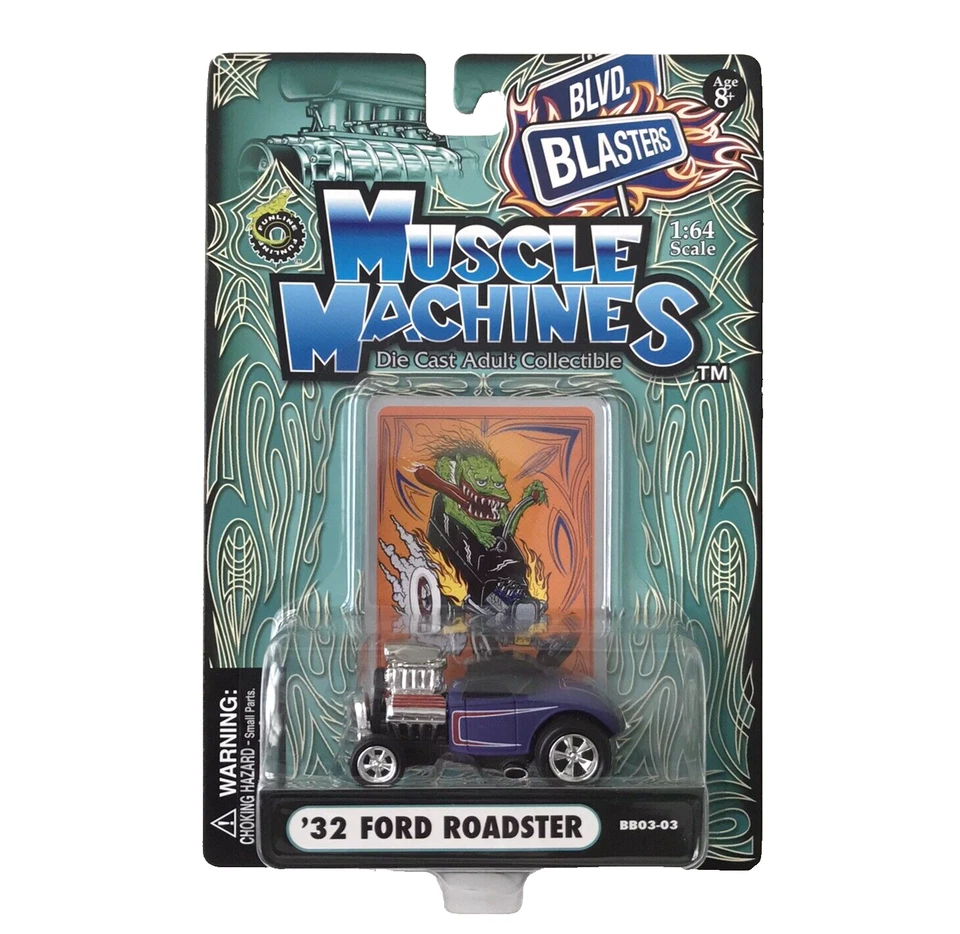 Muscle Machines Blvd Blasters '32 Ford Purple Roadster Adult Collectible 1:64 - Image 1 of 4