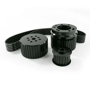 Billet Aluminum Gilmer Belt Drive Pulley Kit for BBF Big Block Ford 429 460 BLK - Picture 1 of 1