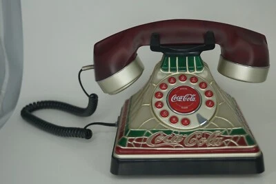 Coca Cola Stained Glass "Look" Phone - Working Phone that Lights Up When Ringing - Image 1 of 4