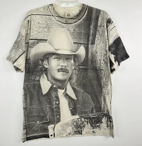 Vintage Alan Jackson Shirt Gray White Music Tour Country Adult Unisex XL USA - Picture 1 of 6