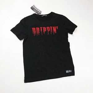 Hudson Outerwear boys Size Medium SS TEE 100%AUTHENTIC black Drippin - Picture 1 of 6