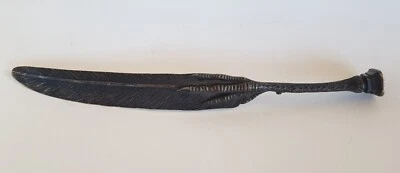 Coupe papier signé sculpture bronze Napoléon III ouvre lettre serre oiseau aigle - Photo 1/4