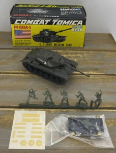 6T240628 Combat Tomica M-60A-1 US Army Medium Tank 002 1/87 Old Tommy Box - Bild 1 von 6