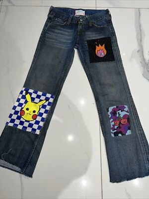 Levi's 557 Vintage Custom Embellished Patchwork 03 One of a Kind W26 L30 - Image 1 of 4