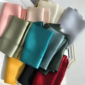 "Bufanda de cuello de seda 100 % morera cinta larga pañuelo doble cara 6""x57" - Imagen 1 de 22