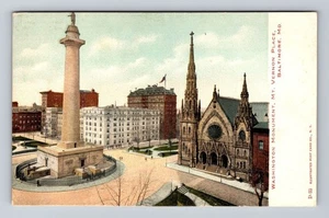 Baltimore MD-Maryland, Washington Monument, Antik, Vintage Postkarte - Bild 1 von 2