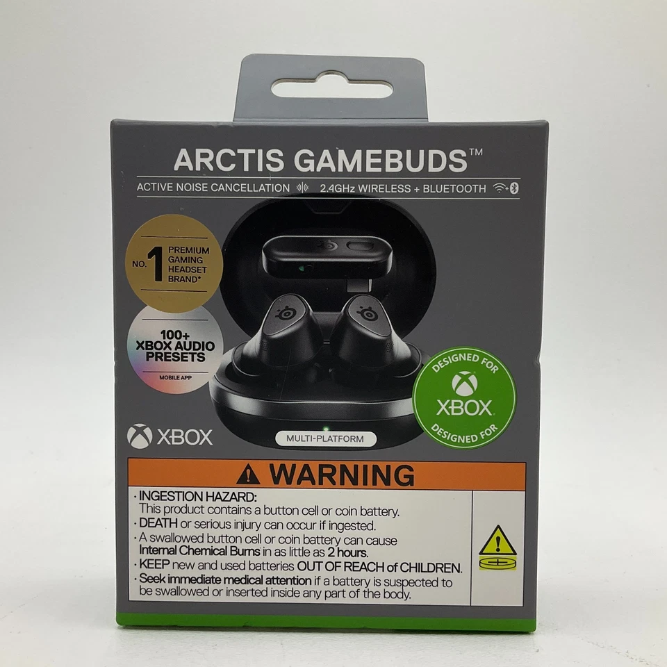 SteelSeries - Arctis Gamebuds Active Noise Cancellation Earbuds Multi-Platform