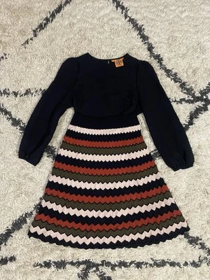 A.L.C Striped Chevron Knit Knee Length Skirt Size S - Image 1 of 4