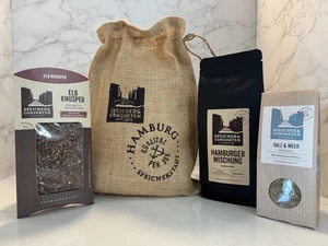 German 3 Piece Holidays Gift Set, Chocolate Coffee and Spices New in Gift Sack - Picture 1 of 12