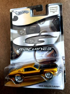 2006 Hot Wheels '68 MUSTANG FORD Gold 1:50  G-MACHINES Series REAL RIDERS #J2718 - Picture 1 of 18