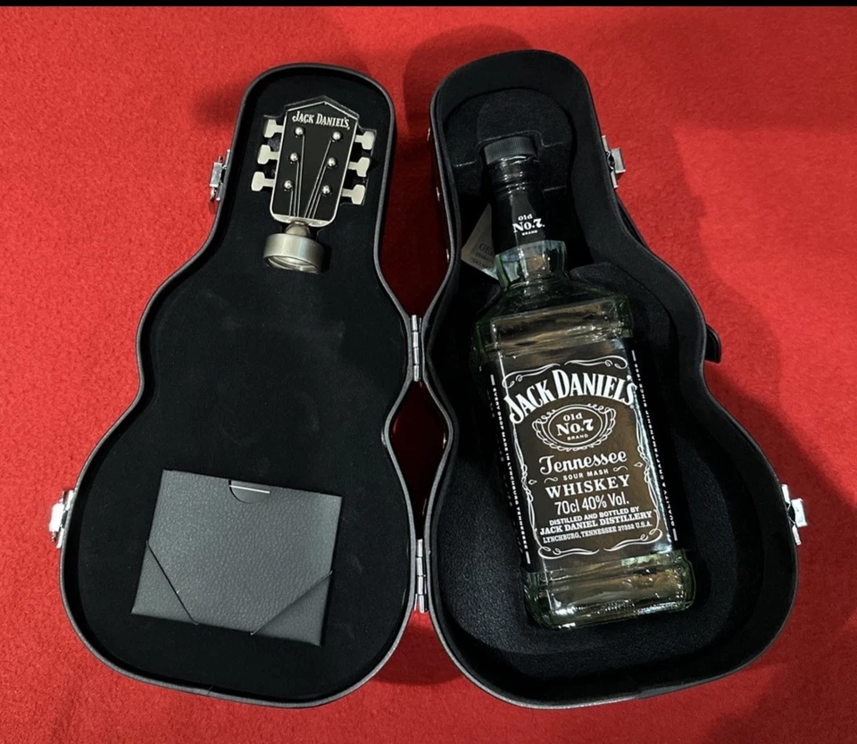 Jack Daniel's Whiskey Limited Edition Guitar Case W/EMPTY Bottle & Stopper - Image 1 of 4