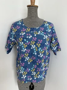 Camiseta Top Miranda Murphy M 12 Azul Forma Geométrica Manga Corta Divertida - Imagen 1 de 10