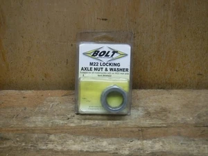 M22 Locking Axle NUT and Washer 2004 - 2024 CRF450X Honda Yamaha Kawasaki SUZUKI - Picture 1 of 2