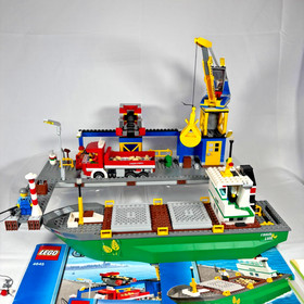 LEGO City 4645 Harbor Complete No Box Retired Cargo Ship Crane Truck