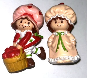 Vintage 1981 PVC Figur Strawberry Shortcake Apfel Korb Nachthemd Mini - Bild 1 von 12
