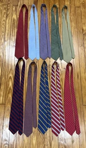 Lotto di 10 cravatte uomo Brooks Brothers cravatta classica 100% seta creatori - Foto 1 di 5