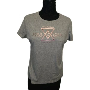 Faith Hill and Tim McGraw "Soul 2 Soul Concert Tour Ladies XL Gray/Pink - Picture 1 of 9