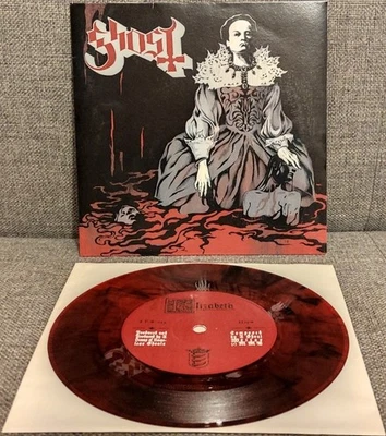 Ghost Elizabeth / Death Knell 7" Single Red With Black Swirls Iron Pegasus 2010 - Bild 1 von 4