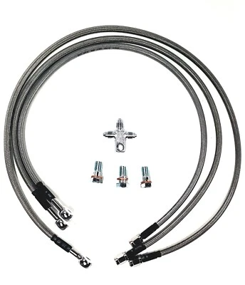 Raptor 700 660 Stainless Steel Braided Brake Lines  +2 Front  Alba Racing - Image 1 of 3