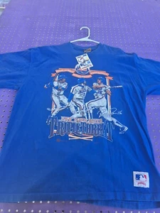 Vintage Nutmeg Mills New York Mets Triple Threat T Shirt Size XL - Picture 1 of 5