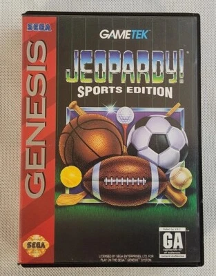 Jeopardy Sports Edition (Sega Genesis, 1994) CIB Used Video Game - Image 1 of 4