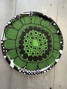 Marimekko Tray Plate Green Maija Louekari Finland Siirtolapuutarha Plywood Xl L - Picture 1 of 10