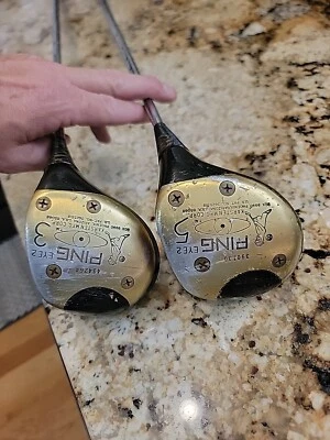 Vintage Ping Eye 2 3 & 5 Fairway Woods – RH Steel Shaft Karsten Standard Length  - Image 1 of 4