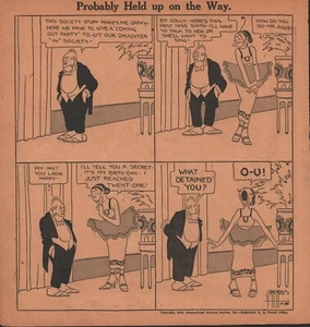 Bringing Up Father - 1919 - Cartoon Page - Getting the Fact Straight - Probably - Picture 1 of 2