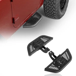 2PCS Steel Side Hoop Steps w/Since 1941 for Jeep Wrangler 2007-2018 JK 2 Doors - Foto 1 di 19