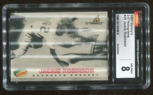 1997 Pinnacle Denny's Holograms #29 Jackie Robinson 50 Anniversary CGC Graded 8 - Picture 1 of 2