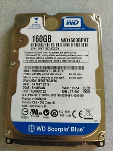 WD Scorpio Blue WD1600BPVT, 160GB, 8MB, 5400rpm, SATA 2,5" HDD - Picture 1 of 3