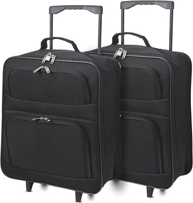 5 Cities Ryanair 55x40x20cm Trolley Folding Cabin Hand Luggage Suitcase Set - Image 1 of 4