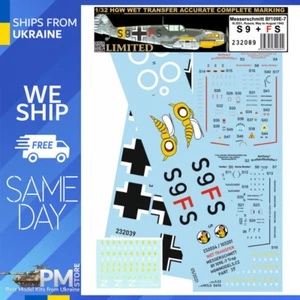 HGW 232089 1/32 Decal for Bf109E-7 S9 + FS Accessories for aircraft - Picture 1 of 8