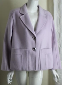 Carlisle Collection 14 XL Exquisite Fleeced Wool Lavender 3/4 Jacket Blazer 12 - Picture 1 of 7