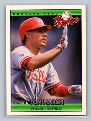 1992 Donruss The Rookies Tom Marsh #66 Baseball Philadelphia Phillies Rookie - Image 1 of 2