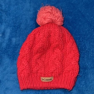 Columbia Youth Girls Knit Beanie Hat Fleece Lined Pom Poms FAST SHIPPING - Picture 1 of 4