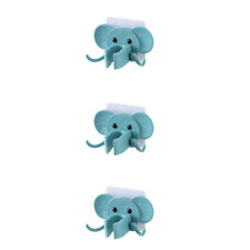  3 PCS Elephant Shower Bracket Coat Stand Plastic Hooks for Hanging Nozzle