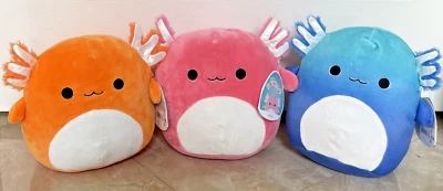 Squishmallow 8" Archie, Nico & Miss Vi Axolotl Paquete Peluche Juguete de Vacaciones Set de Regalo Foto 1 de 4