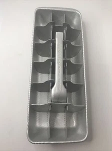 VINTAGE 18 CUBE PRESTO MAGIC TOUCH SHUCKER ICE CUBE TRAY ALUMINUM - Picture 1 of 9