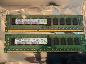 (2x 4GB) SAMSUNG DDR3-1600 RDIMM PC3-12800R 2Rx4 ECC Server Memory M393B5273DH0~ - Picture 1 of 1