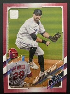 2021 Topps Update Mother's Day Hot Pink /50 Jon Berti #US131