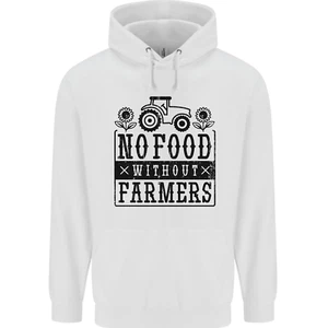 No Food Without Farmers Farming Childrens Kids Hoodie - Picture 1 of 64