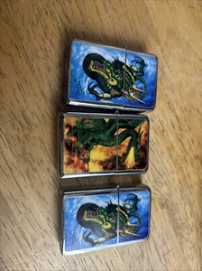 Lot of 3 Victor Dragon Lighters - Picture 1 of 5