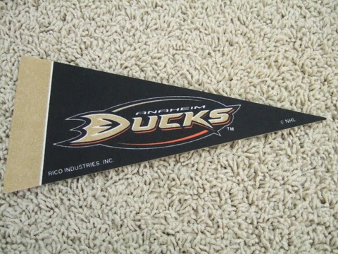 New! Anaheim Ducks NHL Hockey Team Mini 9" Souvenir Felt Pennant Flag Cover