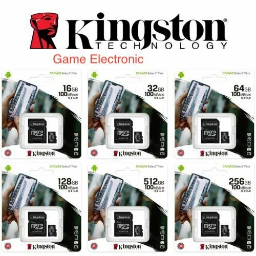 MICRO SD SDCS/2 32 64 128 GB 100MB/S KINGSTON SCHEDA MEMORIA CARD CLASSE 10 - Immagine 1 di 4