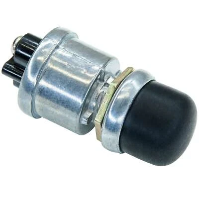 Taster Schalter 12 24 V Volt Auto schwarz rund Druck wasserdicht Gummi Kappe - Bild 1 von 4