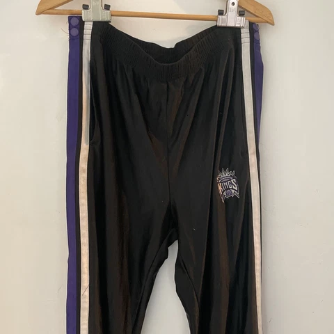 Vintage NBA Sacramento KINGS Break Away Snap Warm Up Pants sz M/L? Cover