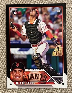 2023 Topps Update Blake Sabol Black /72 Rookie RC Giants
