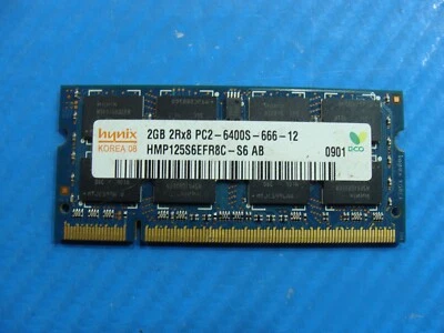 Dell 1525 Hynix 2GB 2Rx8 PC2-6400S Memory RAM SO-DIMM HMP125S6EFR8C-S6 - Image 1 of 2